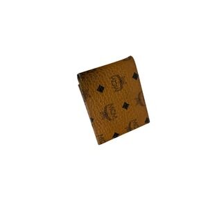 MCM Vintage Bifold Wallet Cognac Visetos Monogram Coated Canvas Brown